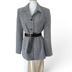 Vintage 90s Suzanne Taylor Longline Speckled Blazer - Size 8